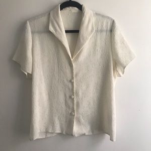 Vintage Cream Button Up